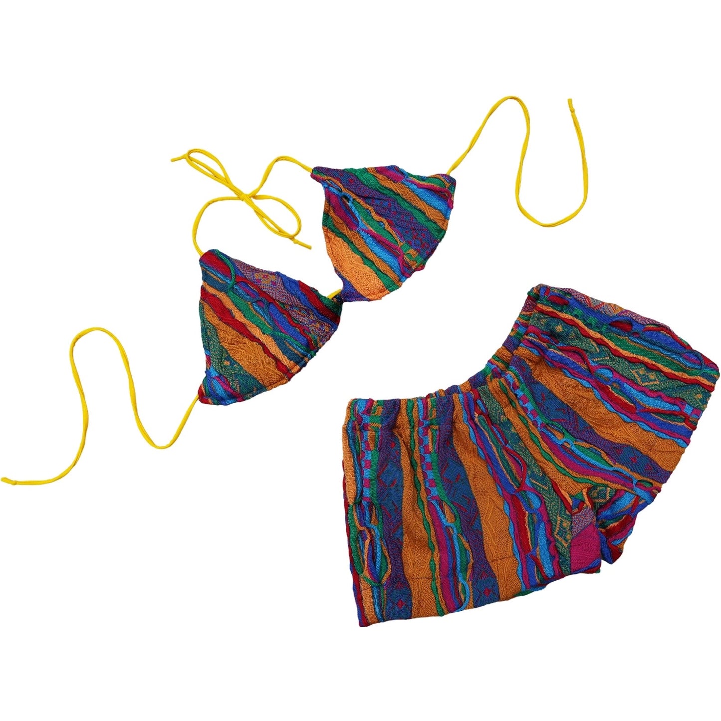 M/L Coogi Style Bikini Top and Shorts, size Medium/Large.