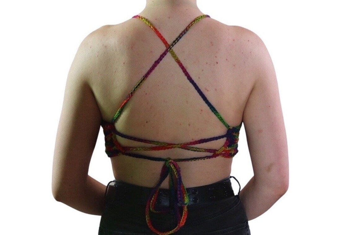 Multicolored Crochet Bralette
