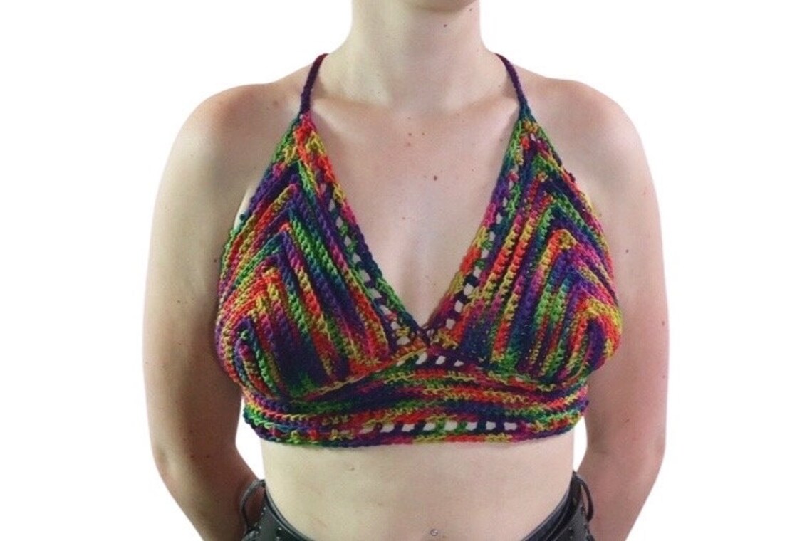 Multicolored Crochet Bralette