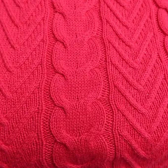 L/XL Pink & Black Love Cable Knit Tank Top