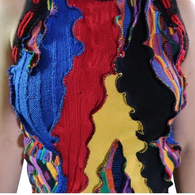 L/XL One of a Kind Multi Sleeveless Sweater
