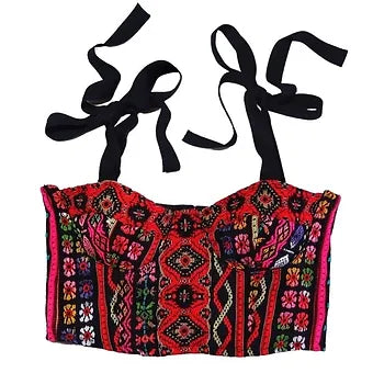 M/L Tribal Woven Bustier Bralette