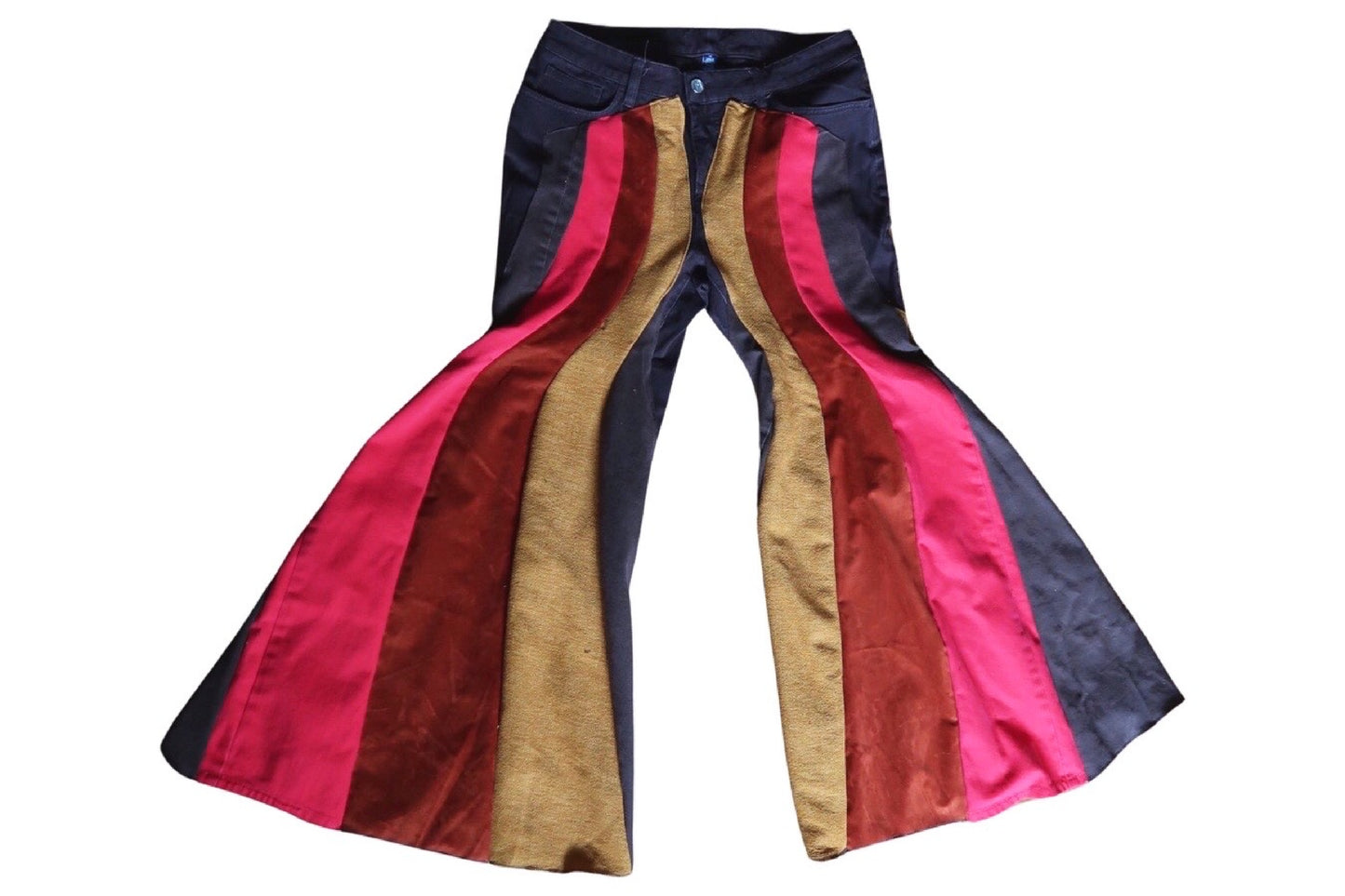 Lg. Fall Colors Striped Bell Bottoms