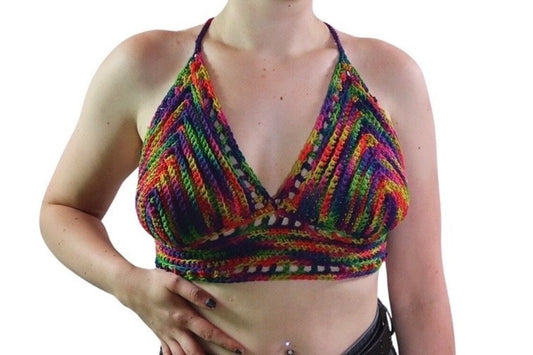 Multicolored Crochet Bralette