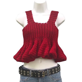 M/L Crochet Babydoll Tank Top