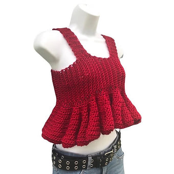 M/L Crochet Babydoll Tank Top